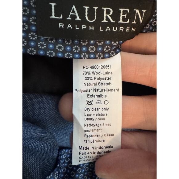 Lauren Ralph Lauren Men's Ultra Flex Pants Edgewood Blue 42Wx32L NWT $190 - Picture 10 of 11